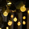 Decorações de jardim LED Luzes solares de cordas ao ar livre Fada com 8 modos Pátio à prova d'água para decoração de festa 221108