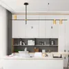 Avizeler Oturma Odası Avize Altın İskandinav Modern Minimalist Studio Model Ön Büro Yemek Işık Şerit Şeklinde