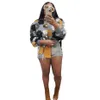 Women Winter Coat Flowers Print Short Jacket Baseball Uniform Designer Sweatshirts Wholesale Long Sleeve Cardigan Fashion Patchwork Tops K10627