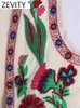 Jackets femininas Zevity Mulheres Posição Vintage Bordado Floral Bordado Casaco de Vesto Curto Ladies Estacas Nacionais de Patchwork Casual Coloque Tops CT1395 221109