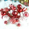 Decorações de Natal Bolas de árvore de árvores 42pcs 6cm grandes ornamentos multicoloridos definidos para a festa em casa 221109
