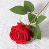 1PC Red Rose Flannel Artificial Flower Fashion Home Wedding Decoration Indoor Valentine's Day Gift Simulation Rose Flowers