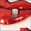 Coussin / Oreiller Décoratif Sequin Lèvres Coussin Sirène Oreillers Rouge Sier Bouche Voiture Canapé Salon Café Décor Coussins Drop Delivery Dhmit