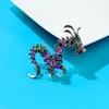 Brooches CINDY XIANG Rhinestone Large Dragon For Women Vintage Colorful Zodiac Animal Pin Chinese Feng Winter Accessories