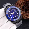 Luxury Mens Watches 40mm Automatic Mechanical Watch Stainless Steel Blue Black Ceramic Sapphire WristWatches Super luminous montre de luxe 2813 movement watch