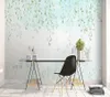 Wallpapers Decorative Wallpaper Hand Painted Leaf Background Wall Painting