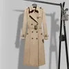 معاطف الخندق للسيدات Winter Warm Women Coat Vintage Casual Windbreaker Ladies Loosetrench مع حزام مزدوج السترة الطويلة خارج الملابس