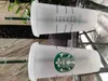 Reutilizável 5 peças Starbucks canecas Tumbler de cor Magia Magic PP Grade 24oz/710ml com palha