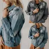 QNPQYX nouveaux fabricants de vestes en jean pour femmes vendant des ventes Mme Jean veste trou dans le manteau de Cowboy mince