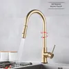 Kitchen Faucets Pull Out 360 Rotation Mixer Tap Single Lever Sink Cold Water 221109