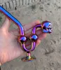 verre d'huile de cire dab rigs pipe sherlock barboteur en verre tuyau de brûleur à mazout en verre bangs d'eau narguilé shisha accessoires tabac pipe