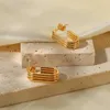 Çember Küpeler Uhbinyca Geometrik Üçlü J Şekli Stainles Çelik Altın Kaplama Lady Beyan Mücevherleri İçin Tıknaz Tapınak Toptan Soluk