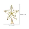 زينة عيد الميلاد شجرة Topper Star Treetop Xmas Ornament Hollow Pentagram ديكور الديكور