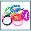 Charm Bracelets Soft Sile Bracelet Wristband 18/21Cm Fit Shoe Croc Buckle Charm Accessory Kid Party Gift Fashion Jewelry Wholesale D Dhw9A