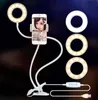 Photo Studio Selfie Led Ring Light med mobiltelefon Mobilhållare för YouTube Live Stream Makeup Camera Lamp för iPhone Android