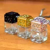 Square Shape Glass Car Novelty Partyer Bottles Pendant 6 ml Tom Hanging Car Diffuser Bottleautomobile Ornament YSJ30