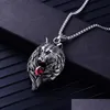 Pendentif Colliers Tête De Loup Collier Pour Hommes Femmes Pendentif Erkek Kolye Biker Cool Bijoux Animal Charme En Gros Vintage Punk Cadeau D Dhscj