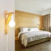Wall Lamps Simple Bedroom Bedside Wooden LED Lamp Nordic Corridor Stairs Lights Home Decoration Lighting