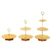 Placas Fruta Stands Rack de bolo Rack Stand Stand Postral Servando Bandeja Material de Ferro 3 Estilos Escolha o chá de bebê Tea Party Kitchen