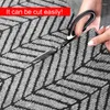 Les tapis peuvent être coupés paillasson fin pour porte d'entrée de centre commercial extérieur intérieur rayé gris café tapis de cuisine tapis de sol antidérapants