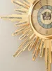 Duvar Saatleri Lüks Güneş Büyük Saat Modern Tasarım İzle Ev Dekoru İskandinav Altın Oturma Odası Dekorasyon Reloj De Pared