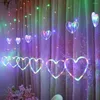 Dizeler 2.5m Noel Çelenkleri Perde Kalp Şekleli LED String Işık 220V AB Fiş Düğün Partisi Tatil Aydınlatma Dekorasyonu