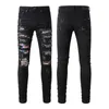 Amirr Designer Mens Jeans Distripped SkinnyJean Fashion Mens JeanSlim Motorcycle Dausal Men Denim Pants