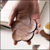 Mats almofadas de nogueira montanhas -russas de café xícara de chá de madeira placemat resistente a calor tapete de tape
