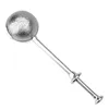 New Tea Strainer Ball Push Teas Infuser Loose Leaf Herbal Teaspoon Strainers Filter Diffuser Home Kitchen Bar Drinkware Stainless