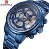 NOUVELLES Montres Hommes Marque De Luxe NAVIFORCE Hommes Montres De Sport Hommes Étanche Plein Acier Quartz 24 Heures Montre Relogio Masculin198S