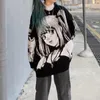 Felpe con cappuccio da donna HOUZHOU Anime Stampa Donna Harajuku Gotico Autunno Pullover Abiti in stile giapponese Felpa con cappuccio Oversize Streetwear 221109