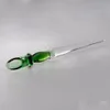 Andra rökningstillbehör 125mm Glass Dabber Tool med vax Samling DAB för kvarts banger en till två oljerigverktyg Bong Water Pipe DHBKA