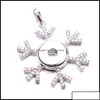 Naszyjniki wisiorek wisiorki wisiorty biżuteria moda płatka śniegu kryształowy przycisk snopop