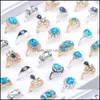 Couple Rings Bk Lots 36Pcs Gold Sier Luxury Crystal Engagement Rings Mix Women Girls Cz Fashion Charm Wedding Friends Party Gifts Je Dhlqs
