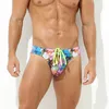 شورت الرجال WY116 صيف 5 طباعة مثير الخصر منخفضة الرجال الضيق الضيق ملابس السباحة تجربت الجذع Bikinis swimsuits مثلي الجنس السباحة