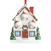 Juldekorationer tr￤d ornament Personligt familj Victorian House h￤ngande h￤ngen f￶r heminredning h￤nge