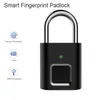 Smart Lock Mini Biometric Thumbprint Door Padlocks Rechargeable Fingerprint Padlock USB Keyless Quick Unlock 221108