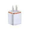 USB -laderadapter 5V / 2A Dual Chargers Snel opladen US EU -plugstandaard voor iPhone XS Max Wall Adapter Charge Cable