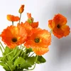 Hem vardagsrum falska blommor simulering silk blomma majs vallmo modell br￶llop dekoration presentprydnader konstgjorda v￤xter