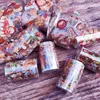 Geschenkomschakeling 5 stks/tas Kerstwensen Wensen Pet Special Oil Washi Tapes Junk Journal Maskering Tape Adhesive Diy Scrapbooking Sticker