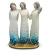 Decorazione per feste Donne Figure Art 3 in 1 Ornamento per innesto in resina Modello di statua artificiale per decorazioni per interni desktop