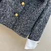 Women's Jackets Designer brand jacket New Women Fall Winter overcoat high-end OOTD Coat designer Fashion tweed Leisure Spring birthday gift T6BD