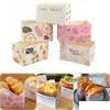 Lunch Boxes Bags 50Pcs Cake Packaging Bagsand Wrap Paper Thick Egg Toast Bread Breakfast Box Burger Oil Tray 201015 Drop Delivery Ho Dhzes