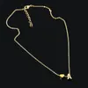 Mode klein hart sierlijke initiële ketting gouden letternaam choker kettingen voor vrouwen hangerse sieraden cadeau