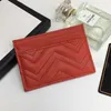 Luxur Designer Hig Quality Card Holder äkta läder Marmont Purse Fashion Woman Män ikoniska plånböcker Key Ring Credit Coin Mini Wallet Bag Charm Snake Canvas
