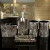 Badaccessoireset Resin Badkamer Vijfkoppig Was Square Sets Opslag Toiletartikelen Accessoires Mondwaterbeker