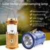 2023 Portabla solladdare camping Lykta Lampljus LED Utomhus USB -uppladdningsbar belysningslampor