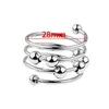 Massage Toy Adult Products Men's Fun SM Wave Ring Metal Penis 6 Bead Glidbälte Rostfritt stål