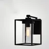 Lampade da parete Vintage Light Retro Industrial Waterproof Lamp Square Glass Camera da letto Soggiorno Scale Decor Apparecchi da cucina