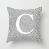 Kudde som säljer Silver Metal Letter Peach-Skin Cover Automobile and Sofa Home Decor